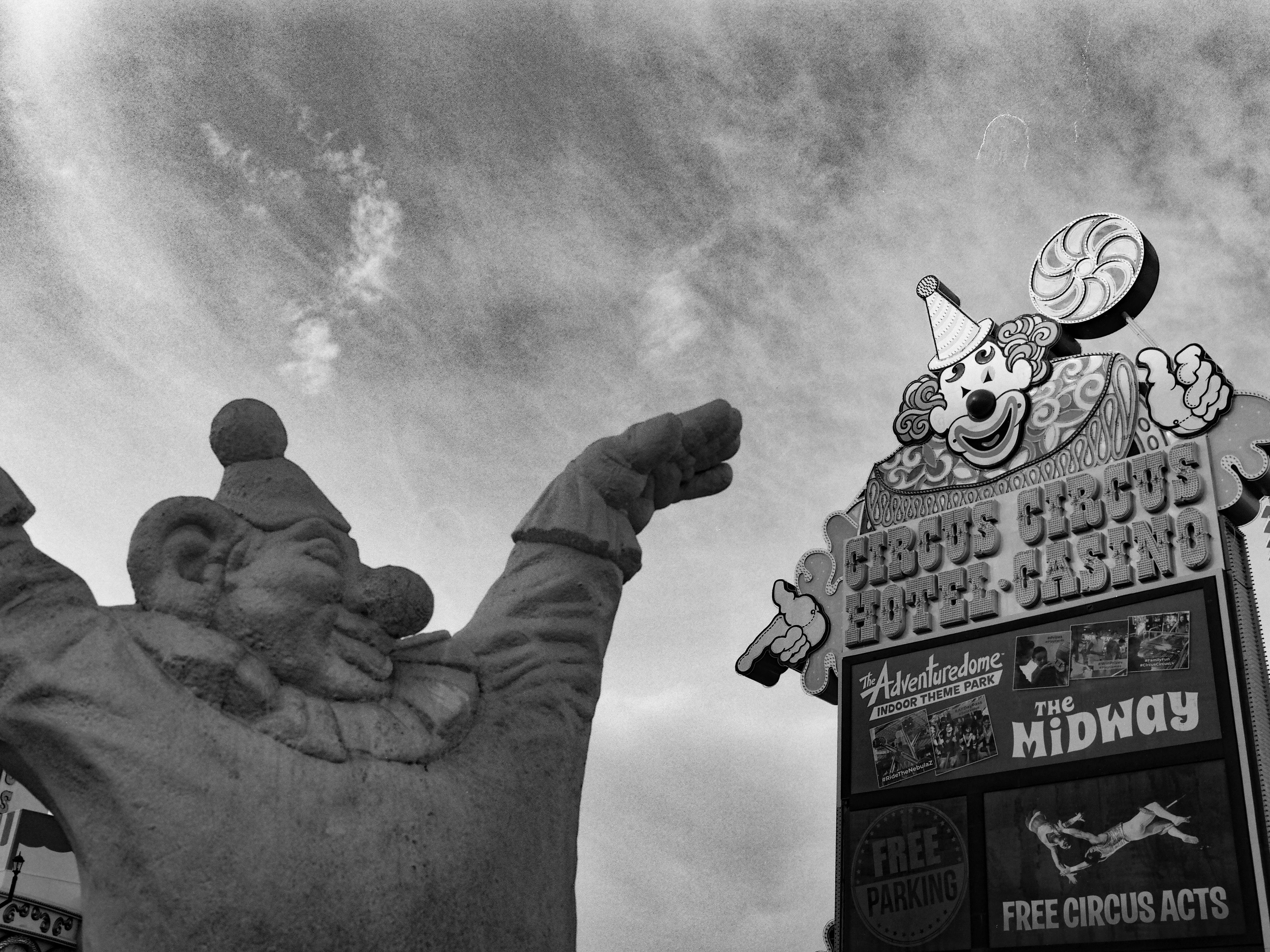 Circus Circus clown signs, Las Vegas
